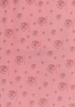 Perga papier/vellum F.F bloemen roze 1682
